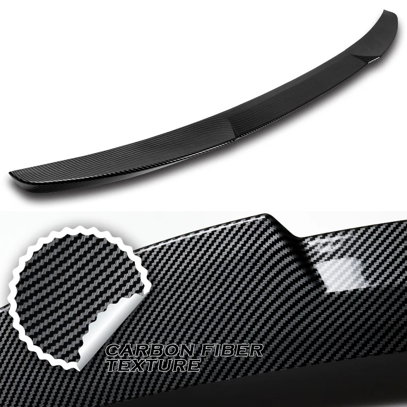 W-Power ABS V-Style Rear Trunk Lip Spoiler Wing For 2017-2018 Hyundai Elantra -Carbon Fiber Look - Image 3