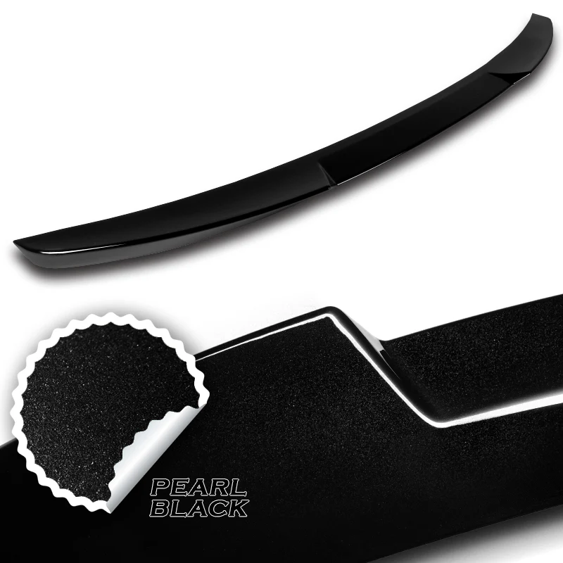 W-Power ABS V-Style Rear Trunk Lip Spoiler Wing For 2017-2018 Hyundai Elantra -Pearl Black - Image 3