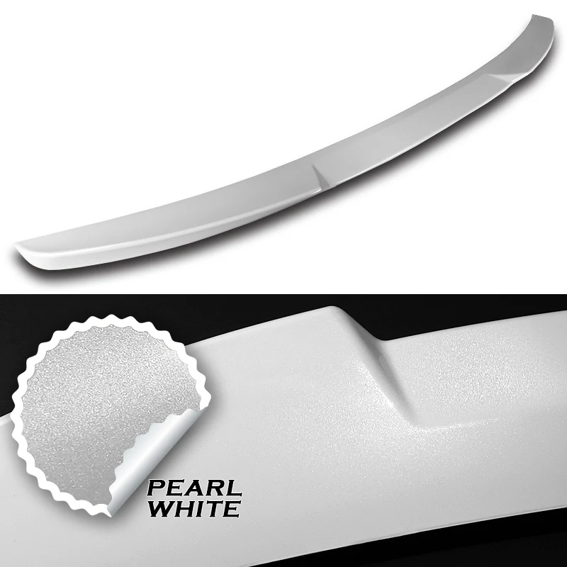 W-Power ABS V-Style Rear Trunk Lip Spoiler Wing For 2017-2018 Hyundai Elantra -Pearl White - Image 2