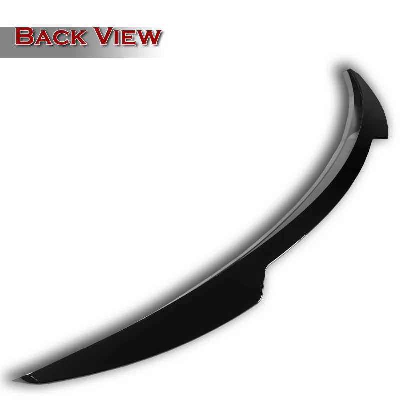 W-Power ABS V-Style Rear Trunk Lip Spoiler Wing For 2017-2022 Infiniti Q60 Coupe -Pearl Black - Image 2