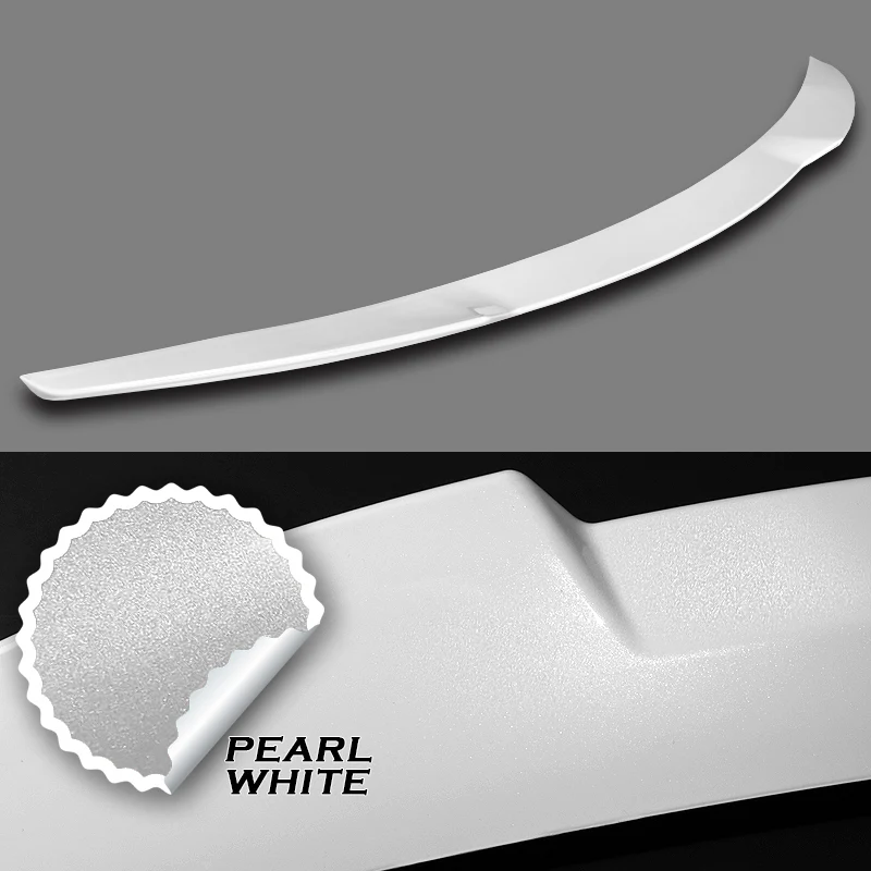 W-Power ABS V-Style Rear Trunk Lip Spoiler Wing For 2017-2022 Infiniti Q60 Coupe -Pearl White - Image 3