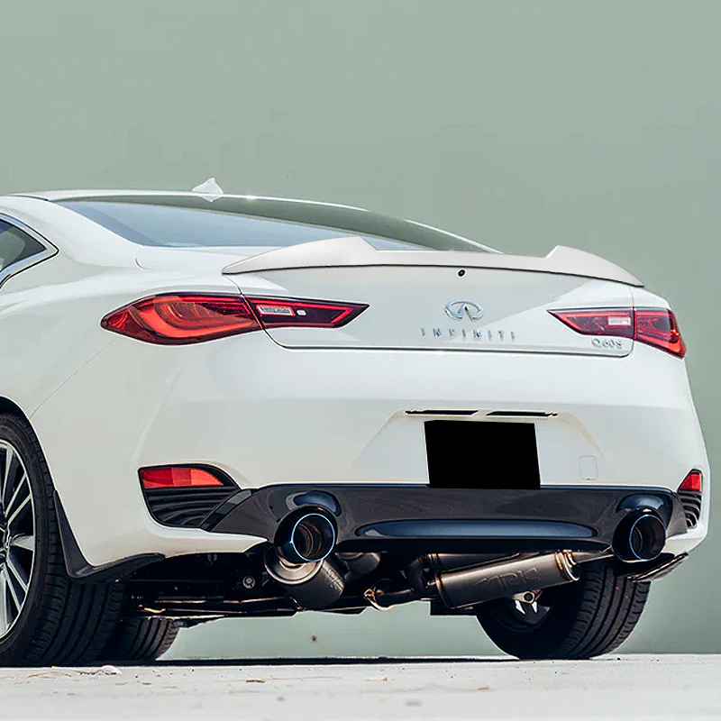 W-Power ABS V-Style Rear Trunk Lip Spoiler Wing For 2017-2022 Infiniti Q60 Coupe -Pearl White - Image 5