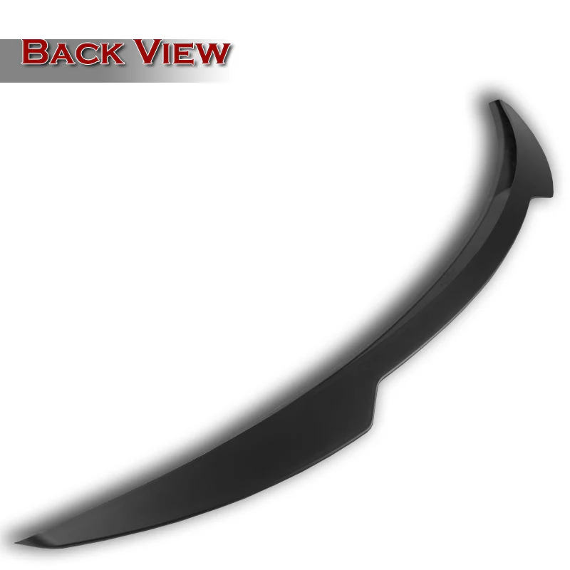 W-Power ABS V-Style Rear Trunk Lip Spoiler Wing For 2017-2022 Infiniti Q60 Coupe -Unpainted Matte Black - Image 2