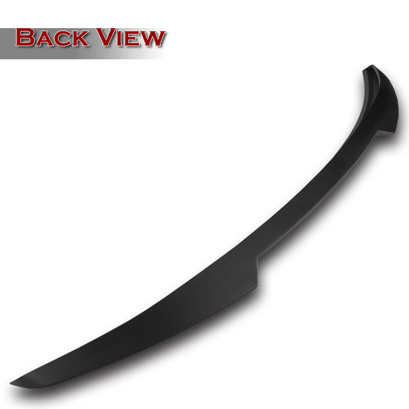 W-Power ABS V-Style Rear Trunk Lip Duckbill Spoiler Wing For 2017-2023 Alfa Romeo Giulia -Unpainted Matte Black - Image 2