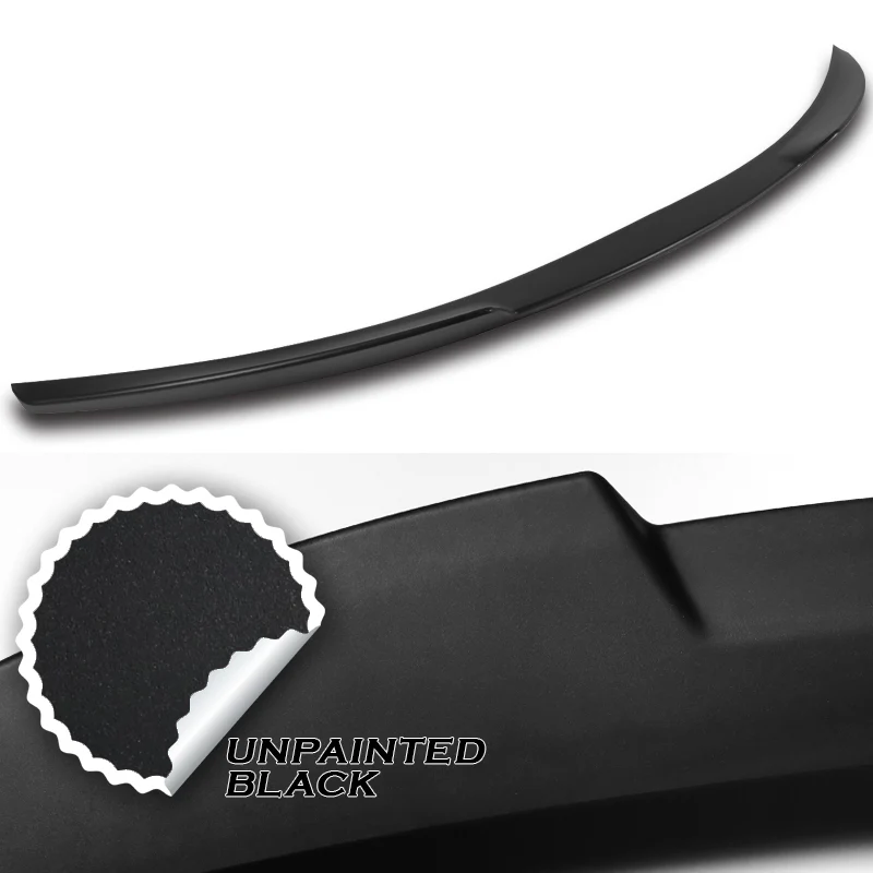 W-Power ABS V-Style Rear Trunk Lip Duckbill Spoiler Wing For 2017-2023 Alfa Romeo Giulia -Unpainted Matte Black - Image 3