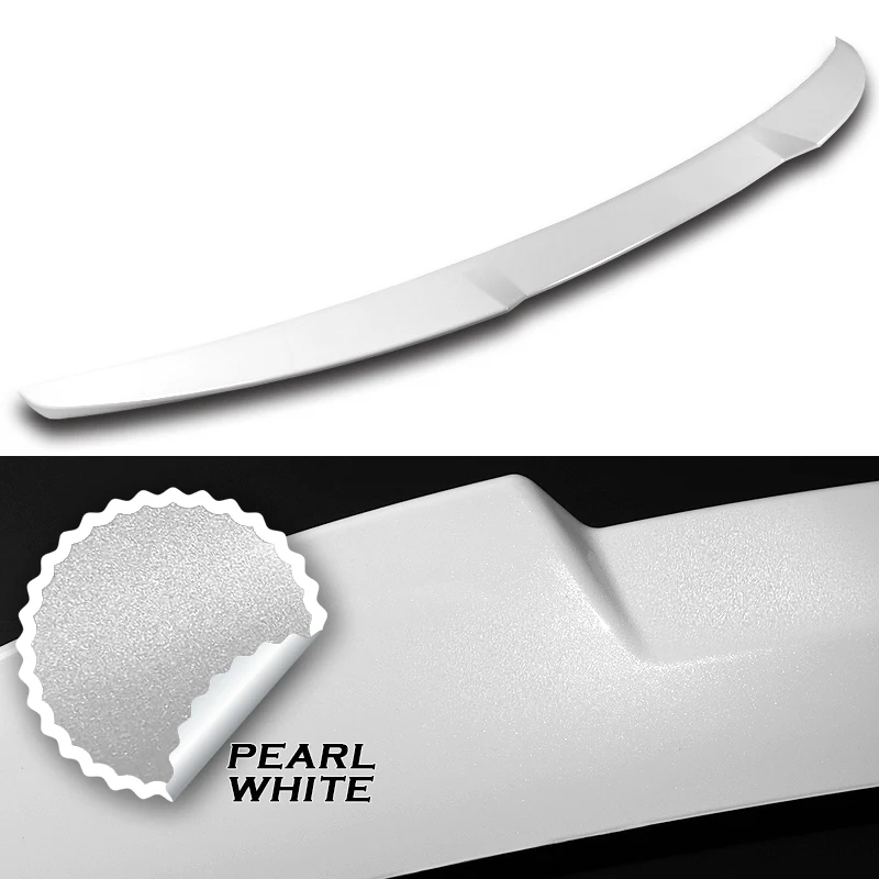 W-Power ABS V-Style Rear Trunk Lip Spoiler Wing For 2018-2022 Honda Accord Sedan 4DR -Pearl White - Image 3