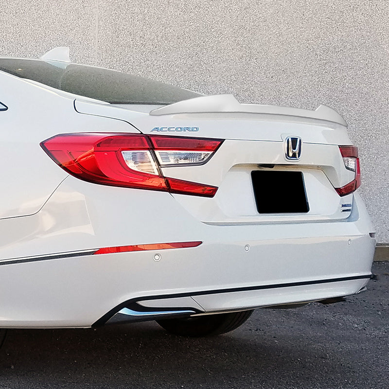 W-Power ABS V-Style Rear Trunk Lip Spoiler Wing For 2018-2022 Honda Accord Sedan 4DR -Pearl White - Image 5