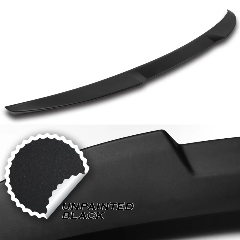 W-Power ABS V-Style Rear Trunk Lip Spoiler Wing For 2018-2022 Honda Accord Sedan 4DR -Unpainted Matte Black - Image 3