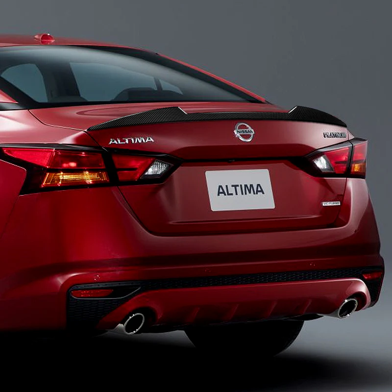 W-Power ABS V-Style Rear Trunk Lip Spoiler Wing For 2019-2025 Nissan Altima -Carbon Fiber Look - Image 5