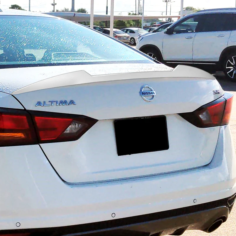 W-Power ABS V-Style Rear Trunk Lip Spoiler Wing For 2019-2025 Nissan Altima -Pearl White - Image 5