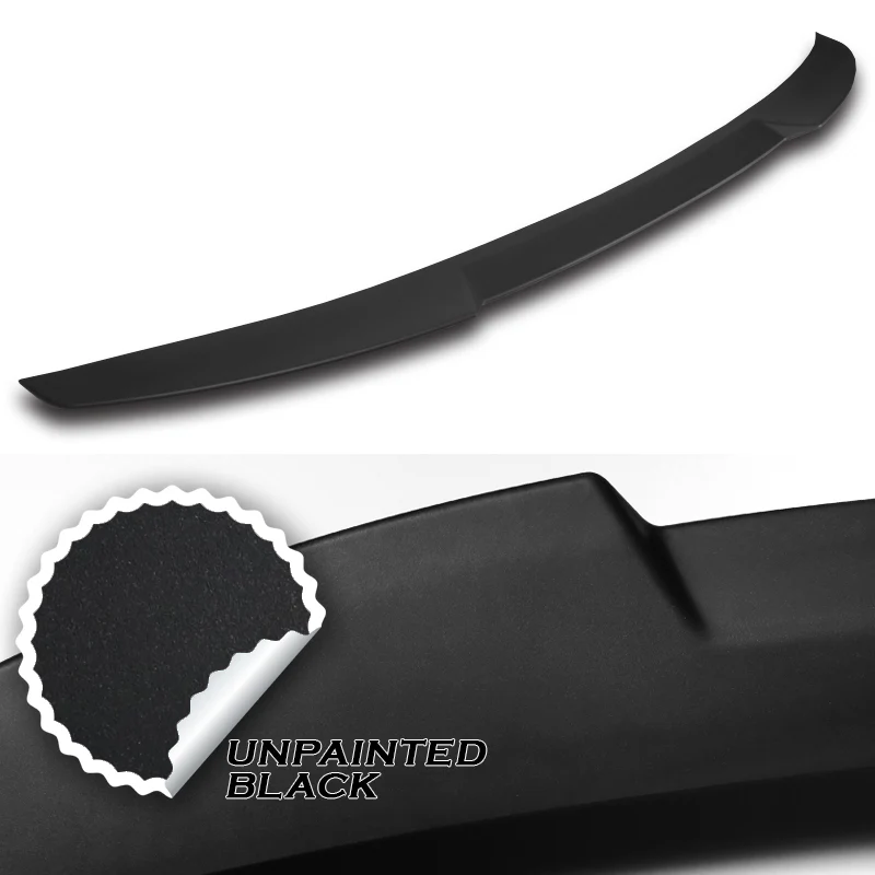 W-Power ABS V-Style Rear Trunk Lip Spoiler Wing For 2019-2025 Nissan Altima -Unpainted Matte Black - Image 3