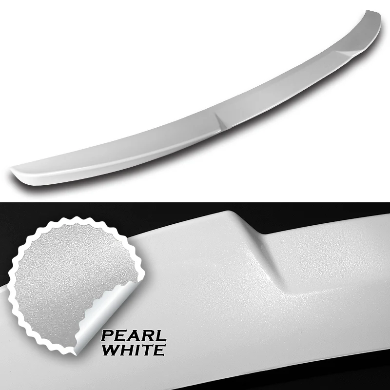 W-Power ABS V-Style Rear Trunk Lip Spoiler Wing For 2022-2025 Honda Civic Sedan -Pearl White - Image 3