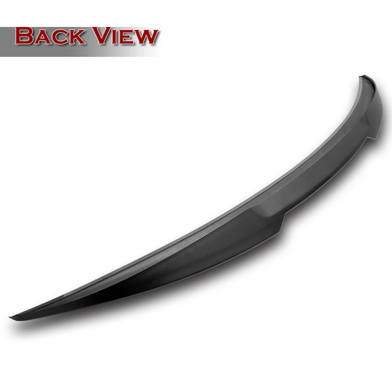 W-Power ABS V-Style Rear Trunk Lip Spoiler Wing For 2011-2016 BMW 5-Series/M5 F10 F18  -Unpainted Matte Black - Image 4