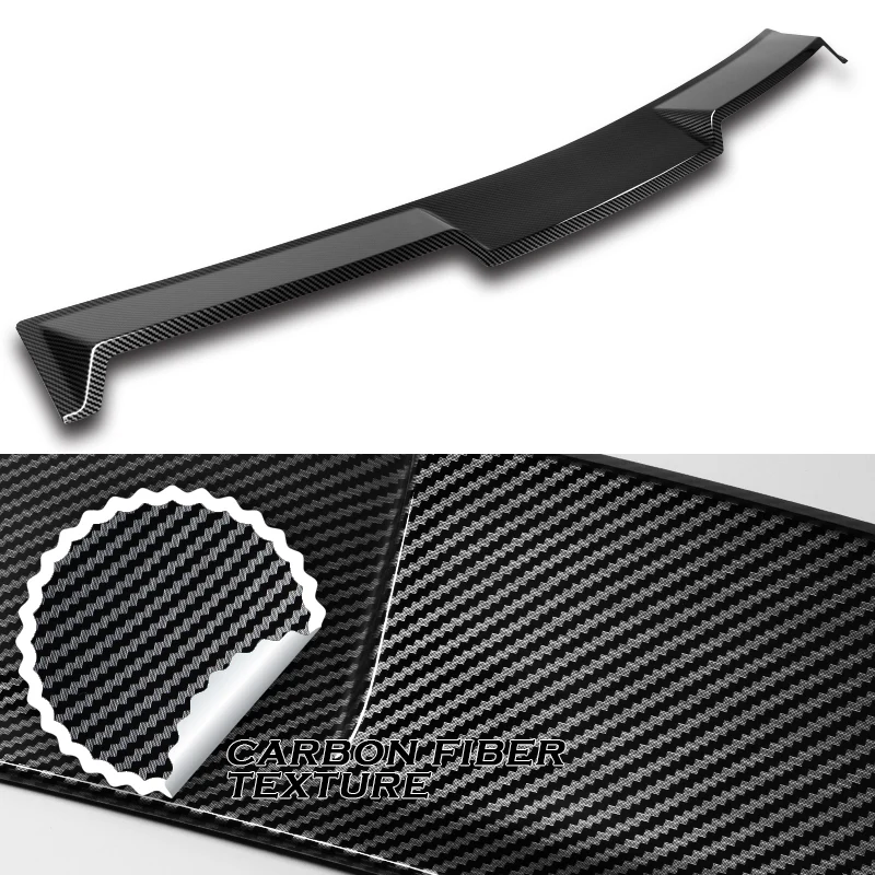 W-Power ABS VIP-Style Rear Widow Roof Visor Wing Spoiler For 2006 - 2011 BMW 3-Series E90 M3 Sedan -Carbon Fiber Look - Image 2