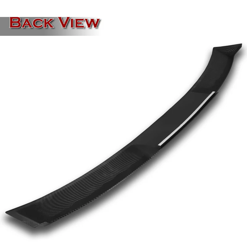 W-Power ABS VIP-Style Rear Widow Roof Visor Wing Spoiler For 2006 - 2011 BMW 3-Series E90 M3 Sedan -Carbon Fiber Look - Image 4