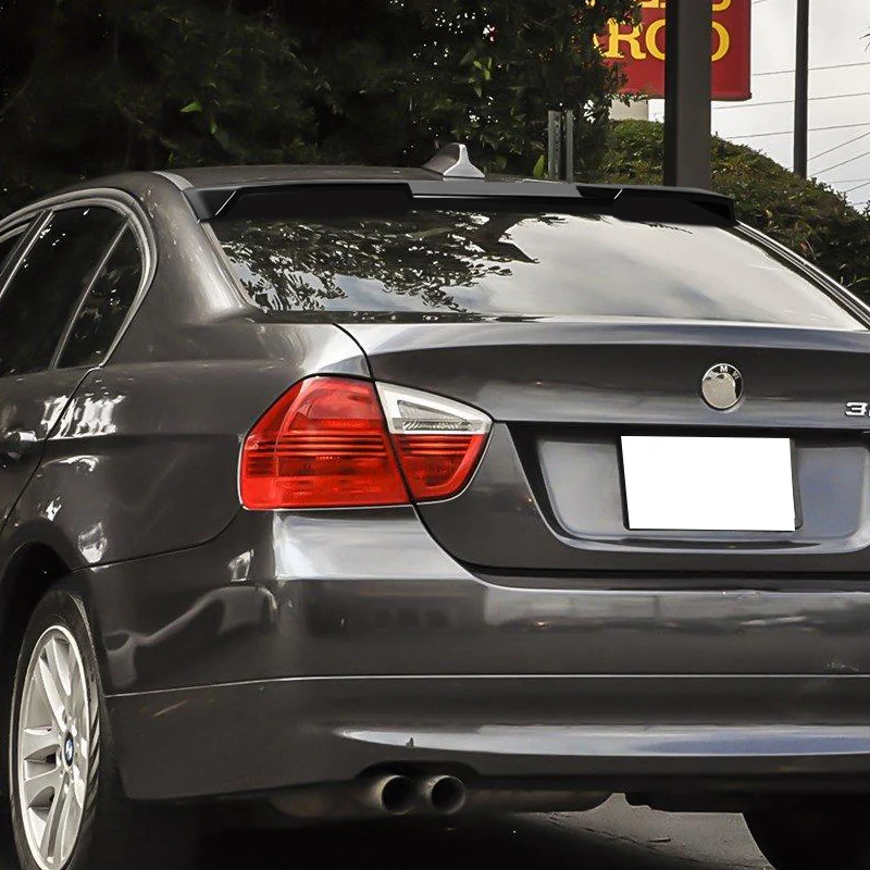 W-Power ABS VIP-Style Rear Widow Roof Visor Wing Spoiler For 2006 - 2011 BMW 3-Series E90 M3 Sedan -Pearl Black - Image 8
