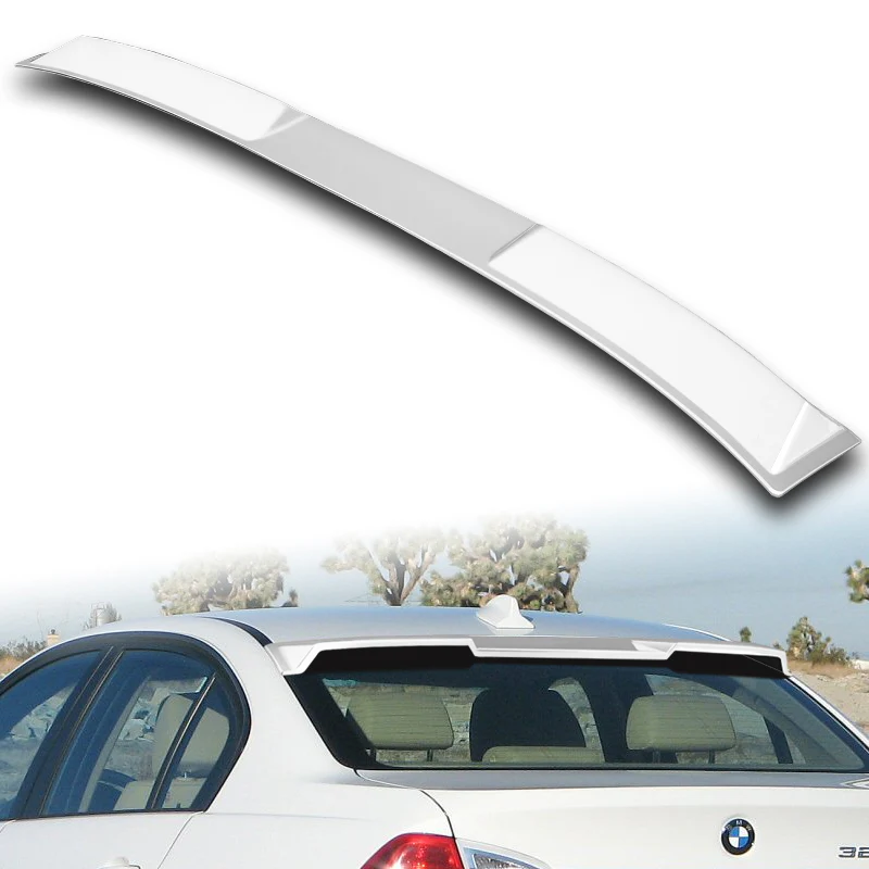 W-Power ABS VIP-Style Rear Widow Roof Visor Wing Spoiler For 2006 - 2011 BMW 3-Series E90 M3 Sedan -Pearl White - Image 5