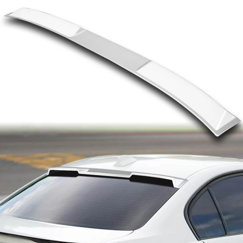 W-Power ABS VIP-Style Rear Widow Roof Visor Wing Spoiler For 2006 - 2011 BMW 3-Series E90 M3 Sedan -Pearl White - Image 7