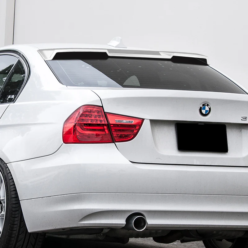 W-Power ABS VIP-Style Rear Widow Roof Visor Wing Spoiler For 2006 - 2011 BMW 3-Series E90 M3 Sedan -Pearl White - Image 8