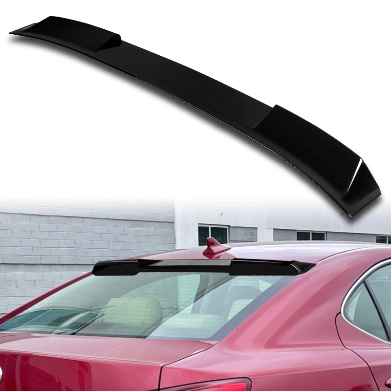 W-Power ABS VIP-Style Rear Widow Roof Visor Wing Spoiler For 2006-2013 Lexus IS250 IS350 IS-F Sedan -Pearl Black - Image 6