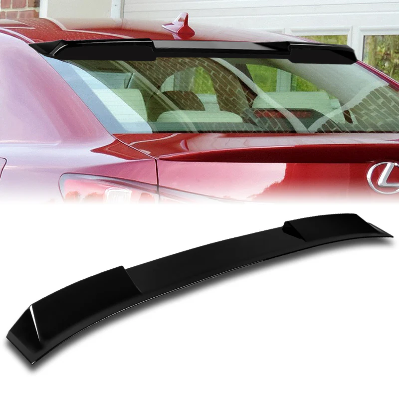 W-Power ABS VIP-Style Rear Widow Roof Visor Wing Spoiler For 2006-2013 Lexus IS250 IS350 IS-F Sedan -Pearl Black - Image 7