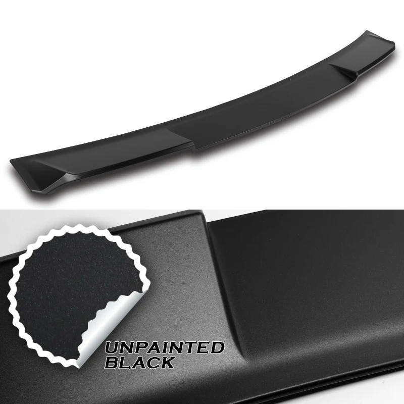W-Power ABS VIP-Style Rear Widow Roof Visor Wing Spoiler For 2006-2013 Lexus IS250 IS350 IS-F Sedan -Unpainted Matte Black - Image 2