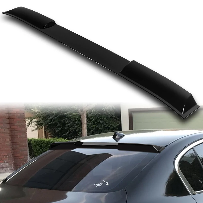 W-Power ABS VIP-Style Rear Widow Roof Visor Wing Spoiler For 2007 - 2015 Infiniti G25 / G35 / G37 / Q40 Sedan -Pearl Black - Image 6