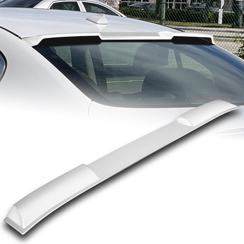 W-Power ABS VIP-Style Rear Widow Roof Visor Wing Spoiler For 2007 - 2015 Infiniti G25 / G35 / G37 / Q40 Sedan -Pearl White - Image 6