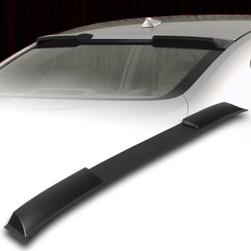 W-Power ABS VIP-Style Rear Widow Roof Visor Wing Spoiler For 2007 - 2015 Infiniti G25 / G35 / G37 / Q40 Sedan -Unpainted Matte Black - Image 7