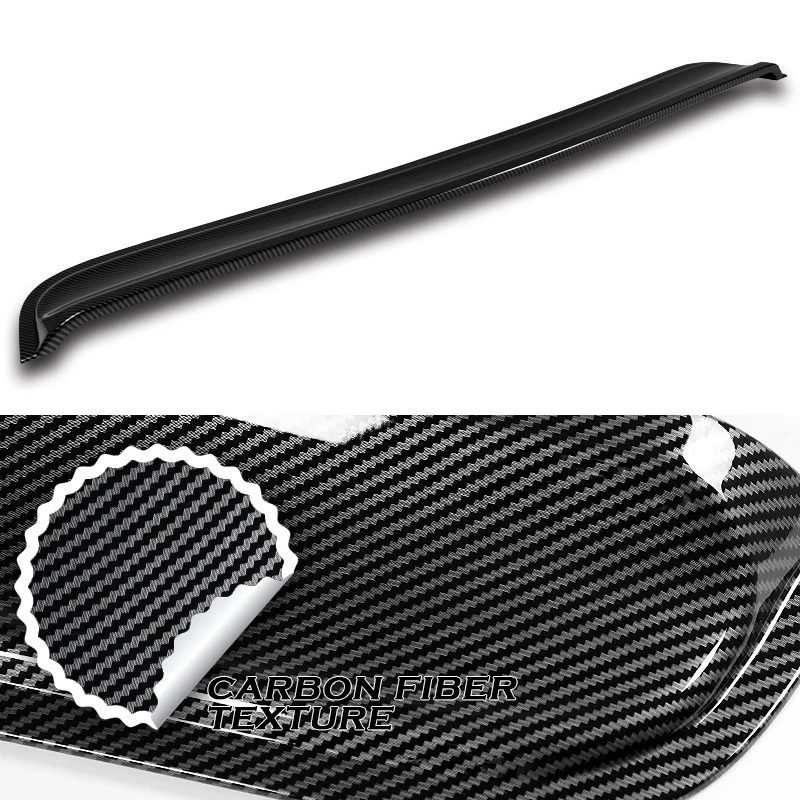 W-Power ABS VIP-Style Rear Widow Roof Visor Wing Spoiler For 2008 - 2023 Dodge Challenger -Carbon Fiber Look - Image 2