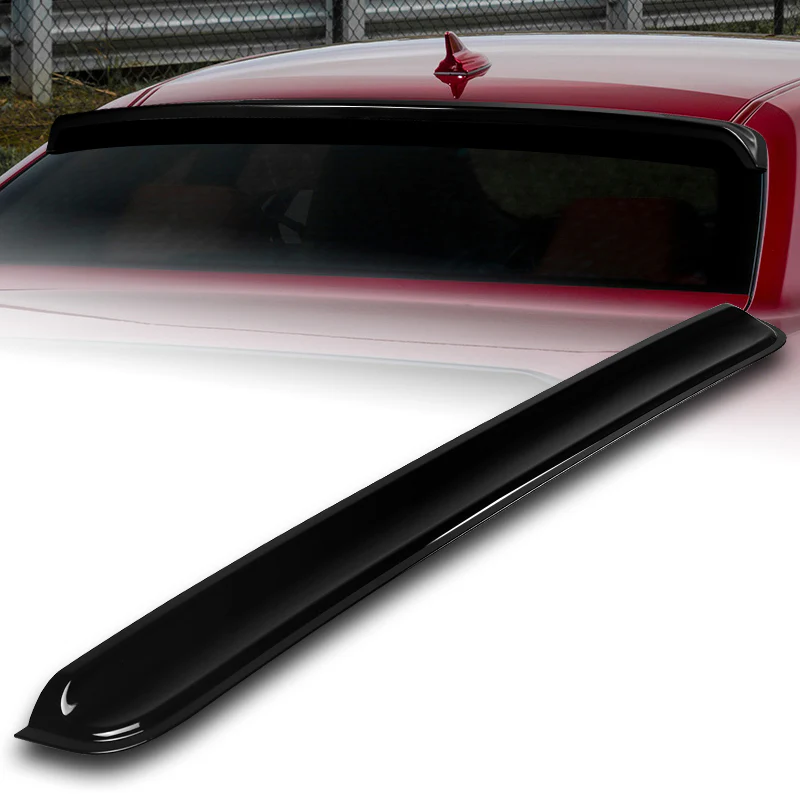 W-Power ABS VIP-Style Rear Widow Roof Visor Wing Spoiler For 2008 - 2023 Dodge Challenger -Pearl Black - Image 6