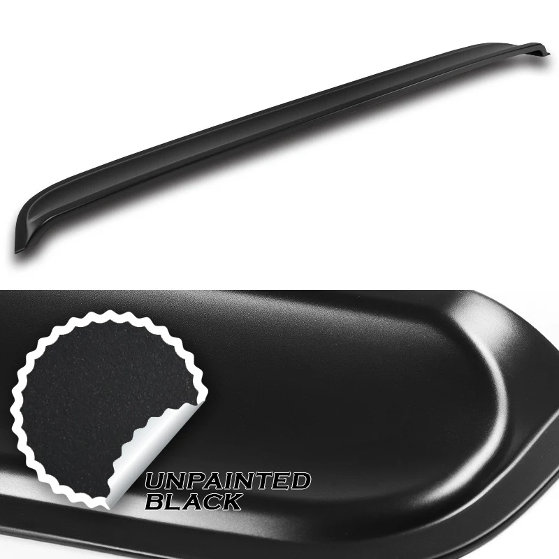W-Power ABS VIP-Style Rear Widow Roof Visor Wing Spoiler For 2008 - 2023 Dodge Challenger -Unpainted Matte Black - Image 2