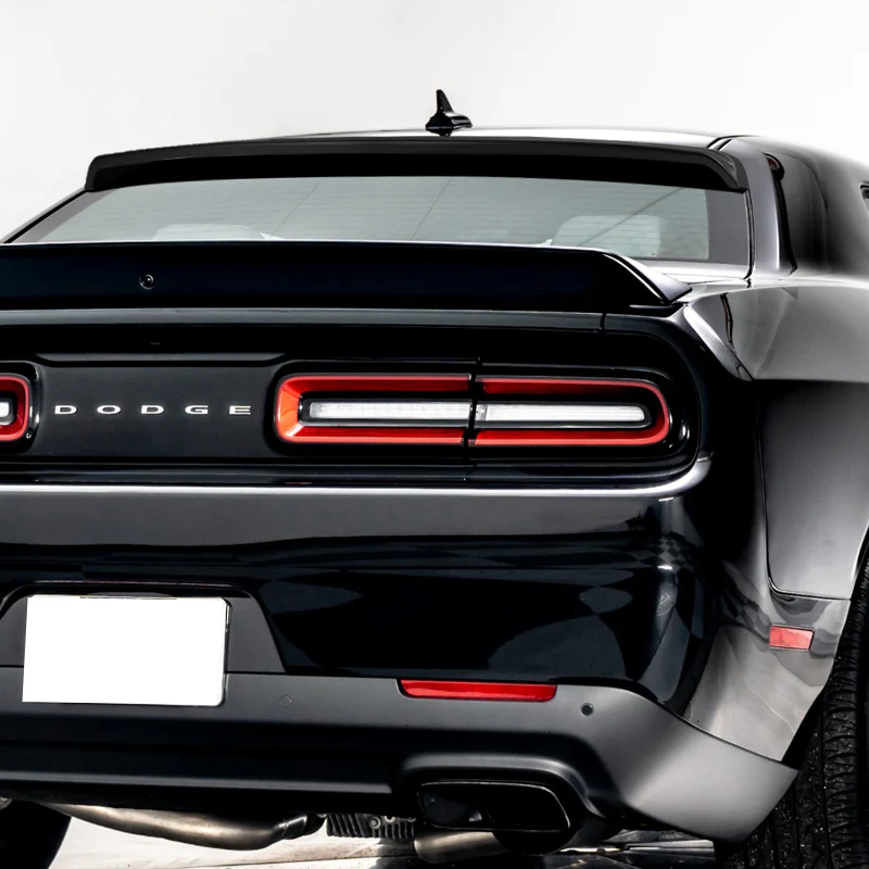 W-Power ABS VIP-Style Rear Widow Roof Visor Wing Spoiler For 2008 - 2023 Dodge Challenger -Unpainted Matte Black - Image 8