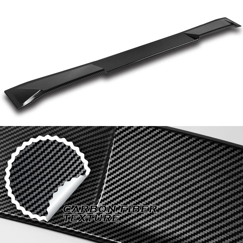 W-Power ABS VIP-Style Rear Widow Roof Visor Wing Spoiler For 2010- 2016 Hyundai Genesis Coupe -Carbon Fiber Look - Image 2