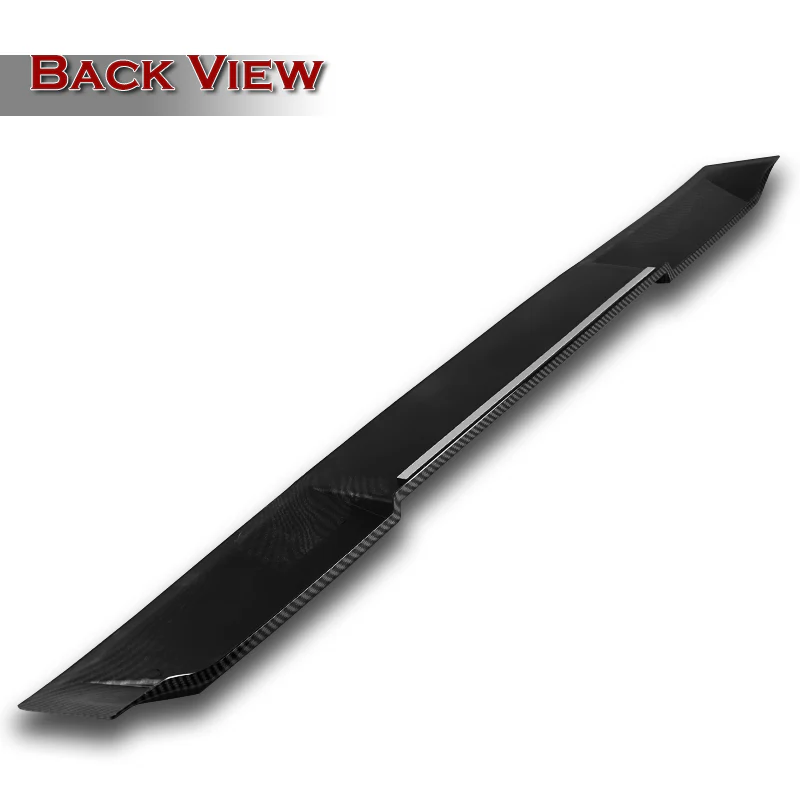 W-Power ABS VIP-Style Rear Widow Roof Visor Wing Spoiler For 2010- 2016 Hyundai Genesis Coupe -Carbon Fiber Look - Image 4