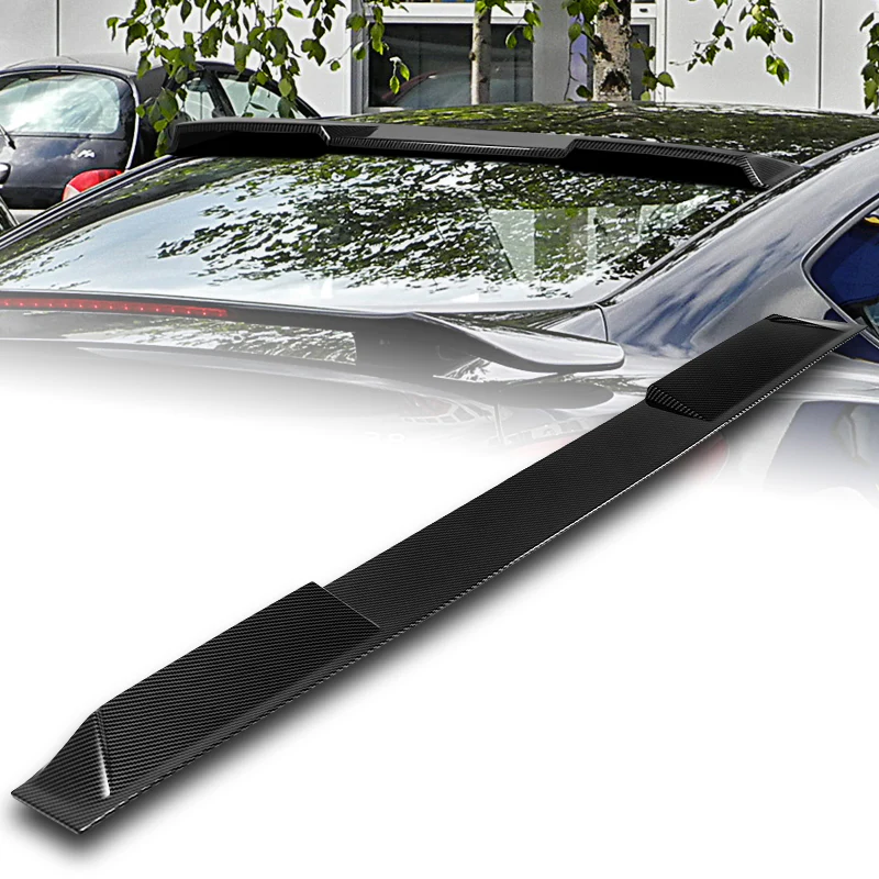 W-Power ABS VIP-Style Rear Widow Roof Visor Wing Spoiler For 2010- 2016 Hyundai Genesis Coupe -Carbon Fiber Look - Image 7