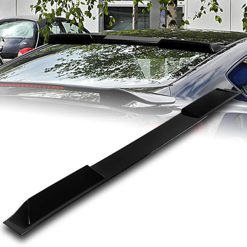 W-Power ABS VIP-Style Rear Widow Roof Visor Wing Spoiler For 2010- 2016 Hyundai Genesis Coupe -Pearl Black - Image 7