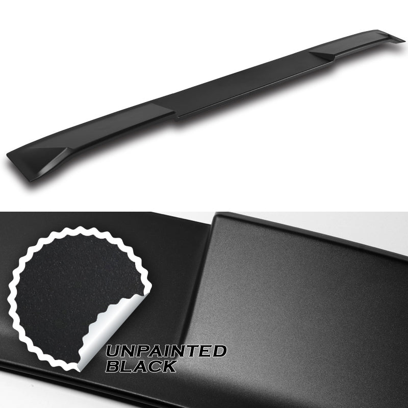 W-Power ABS VIP-Style Rear Widow Roof Visor Wing Spoiler For 2010- 2016 Hyundai Genesis Coupe -Unpainted Matte Black - Image 2