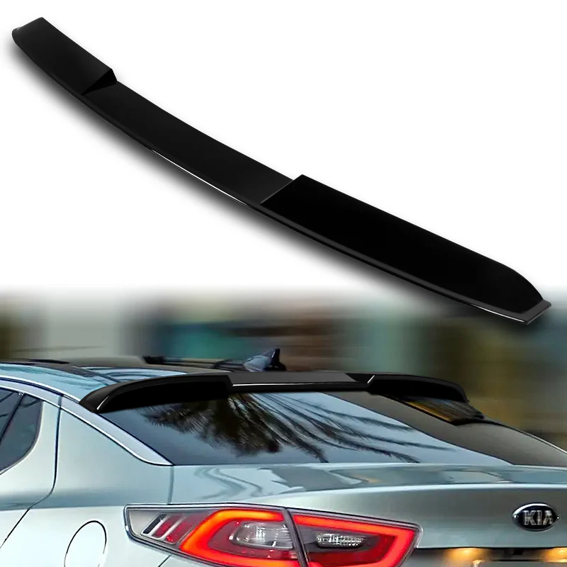 W-Power ABS VIP-Style Rear Widow Roof Visor Wing Spoiler For 2011 - 2015 Kia Optima -Pearl Black - Image 5