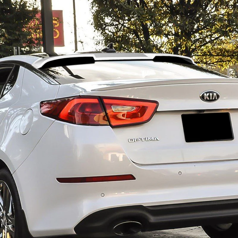 W-Power ABS VIP-Style Rear Widow Roof Visor Wing Spoiler For 2011 - 2015 Kia Optima -Pearl White - Image 7