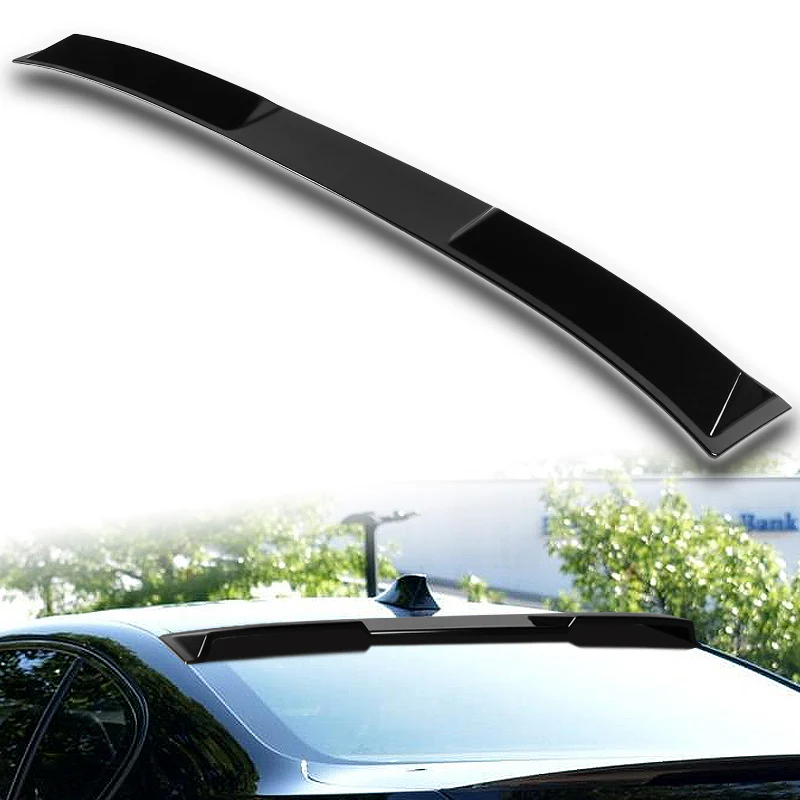 W-Power ABS VIP-Style Rear Widow Roof Visor Wing Spoiler For 2011 - 2016 BMW 5-Series M5 F10 Sedan -Pearl Black - Image 5
