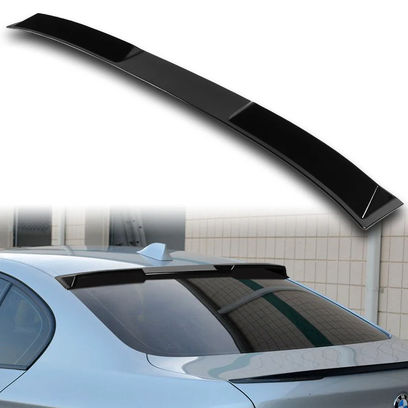 W-Power ABS VIP-Style Rear Widow Roof Visor Wing Spoiler For 2011 - 2016 BMW 5-Series M5 F10 Sedan -Pearl Black - Image 7