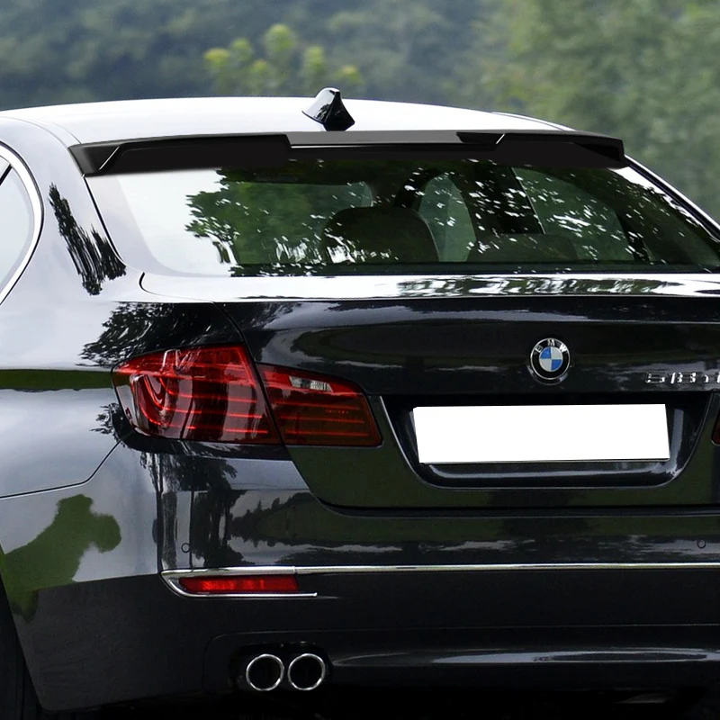 W-Power ABS VIP-Style Rear Widow Roof Visor Wing Spoiler For 2011 - 2016 BMW 5-Series M5 F10 Sedan -Pearl Black - Image 8