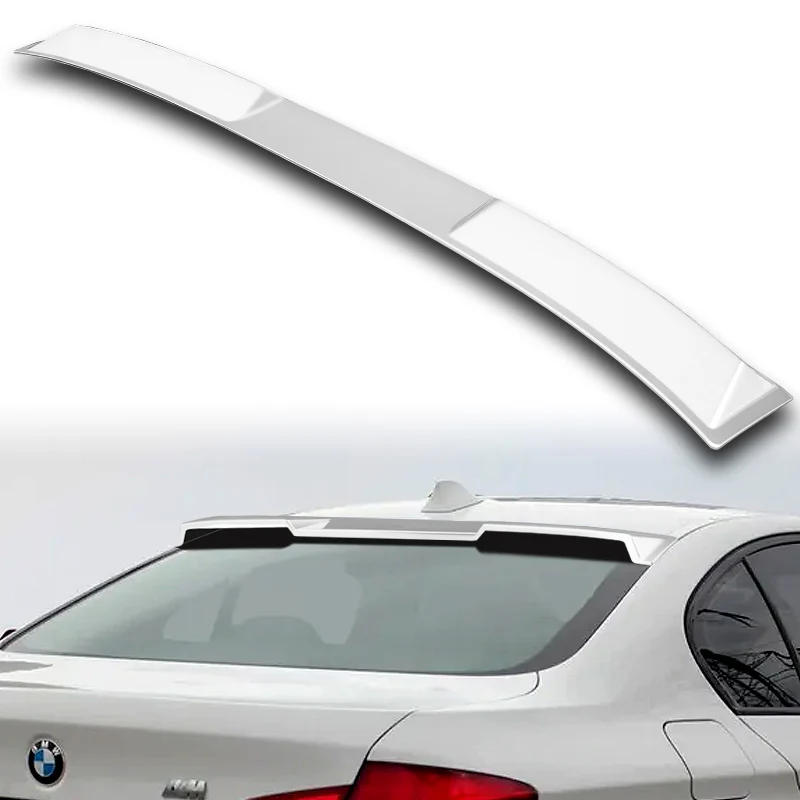 W-Power ABS VIP-Style Rear Widow Roof Visor Wing Spoiler For 2011 - 2016 BMW 5-Series M5 F10 Sedan -Pearl White - Image 6