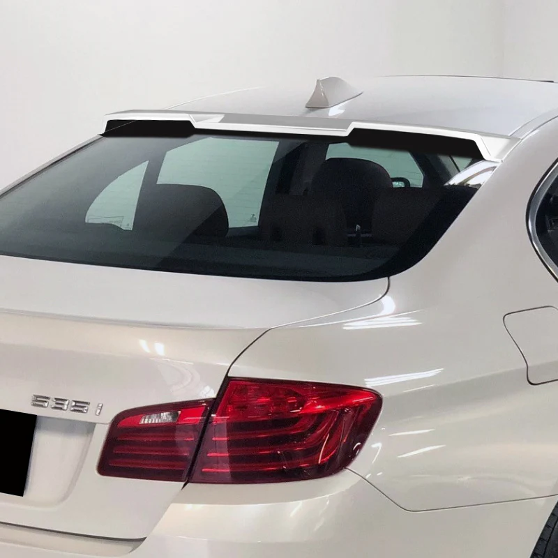 W-Power ABS VIP-Style Rear Widow Roof Visor Wing Spoiler For 2011 - 2016 BMW 5-Series M5 F10 Sedan -Pearl White - Image 7