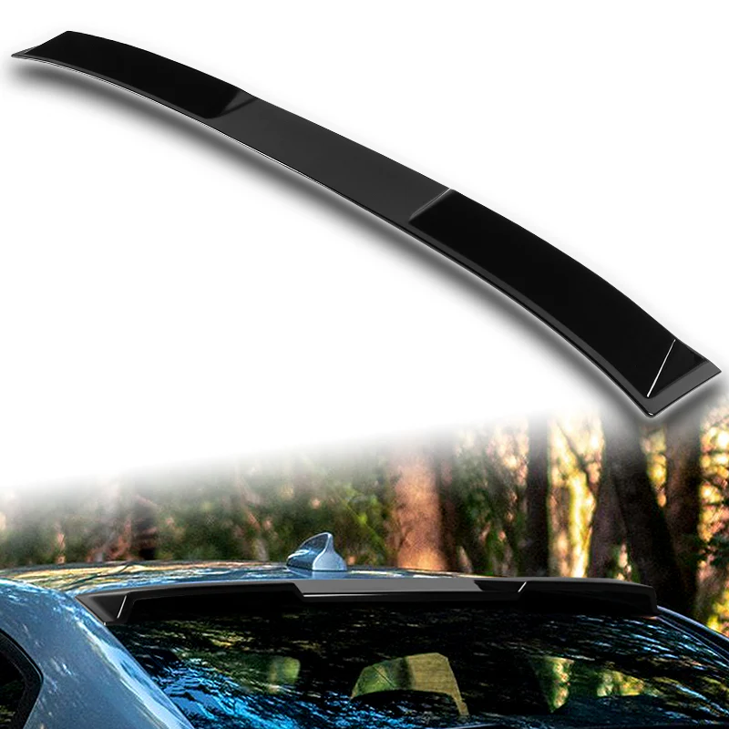 W-Power ABS VIP-Style Rear Widow Roof Visor Wing Spoiler For 2011 - 2023 Dodge Charger -Pearl Black - Image 5