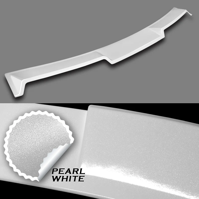 W-Power ABS VIP-Style Rear Widow Roof Visor Wing Spoiler For 2011 - 2023 Dodge Charger -Pearl White - Image 2