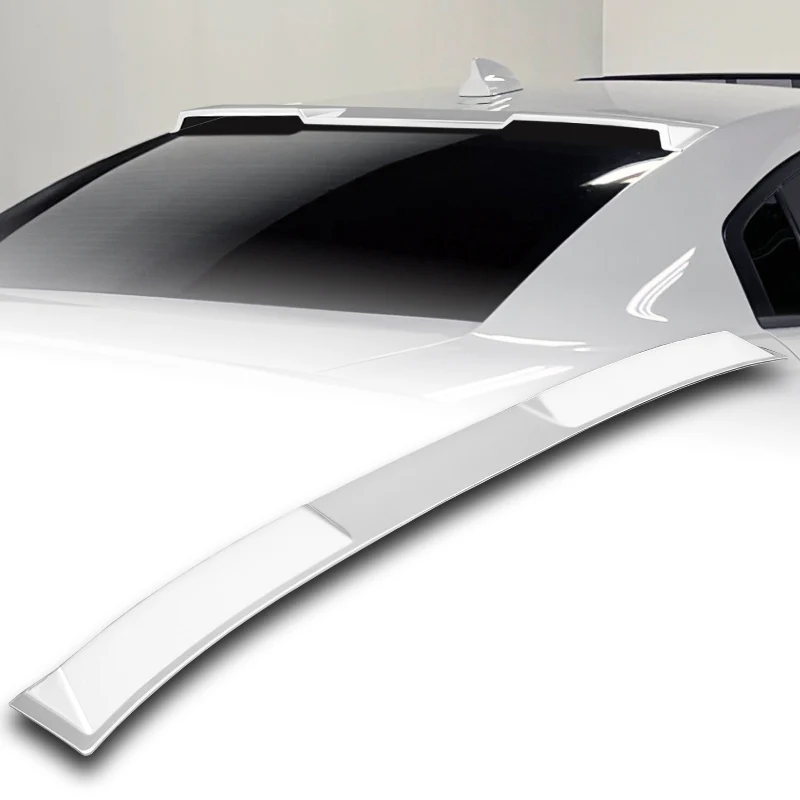 W-Power ABS VIP-Style Rear Widow Roof Visor Wing Spoiler For 2011 - 2023 Dodge Charger -Pearl White - Image 7