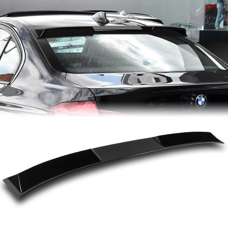 W-Power ABS VIP-Style Rear Widow Roof Visor Wing Spoiler For 2012 - 2018 BMW 3-Series F30 F80 M3 Sedan -Pearl Black - Image 5