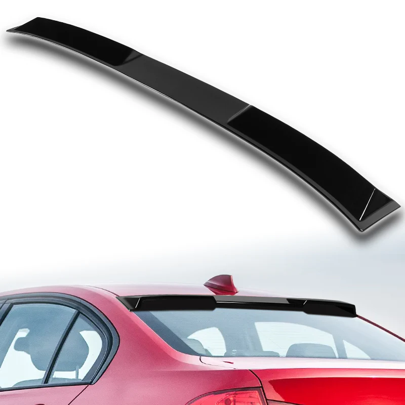 W-Power ABS VIP-Style Rear Widow Roof Visor Wing Spoiler For 2012 - 2018 BMW 3-Series F30 F80 M3 Sedan -Pearl Black - Image 6